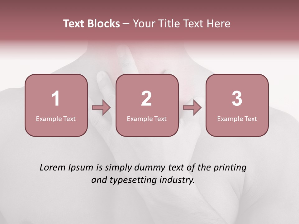 A Man Holding His Neck In Pain PowerPoint Template