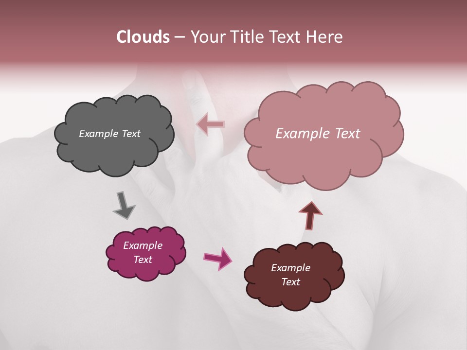 A Man Holding His Neck In Pain PowerPoint Template