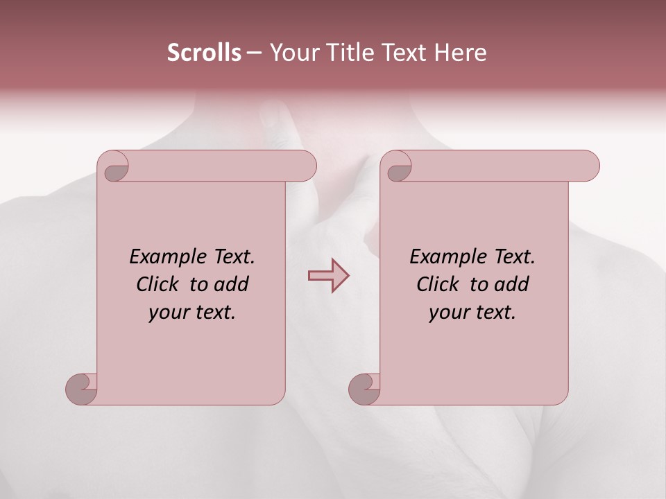 A Man Holding His Neck In Pain PowerPoint Template