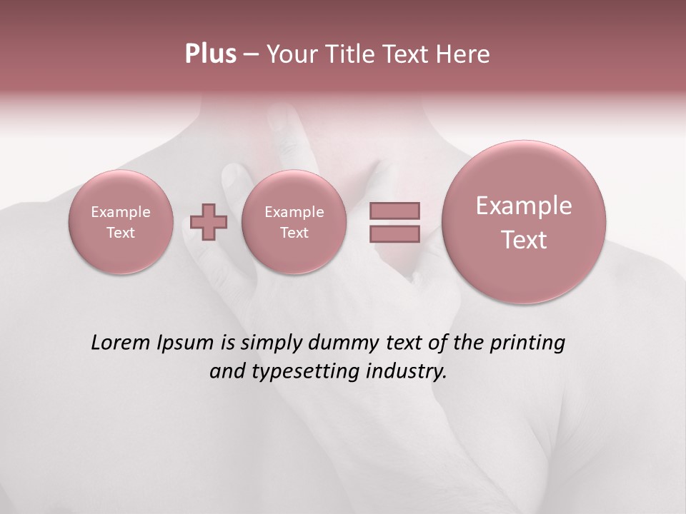 A Man Holding His Neck In Pain PowerPoint Template