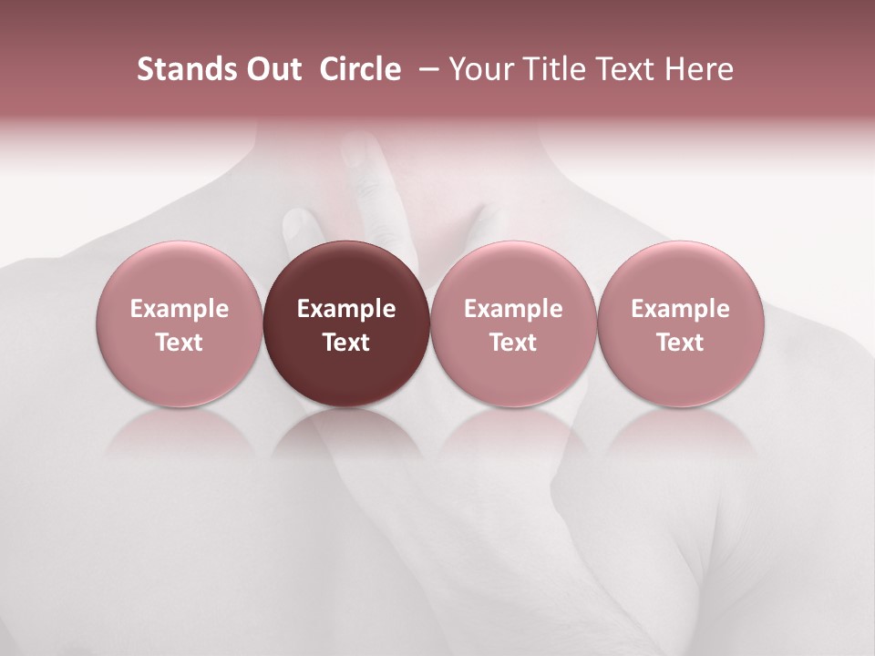 A Man Holding His Neck In Pain PowerPoint Template