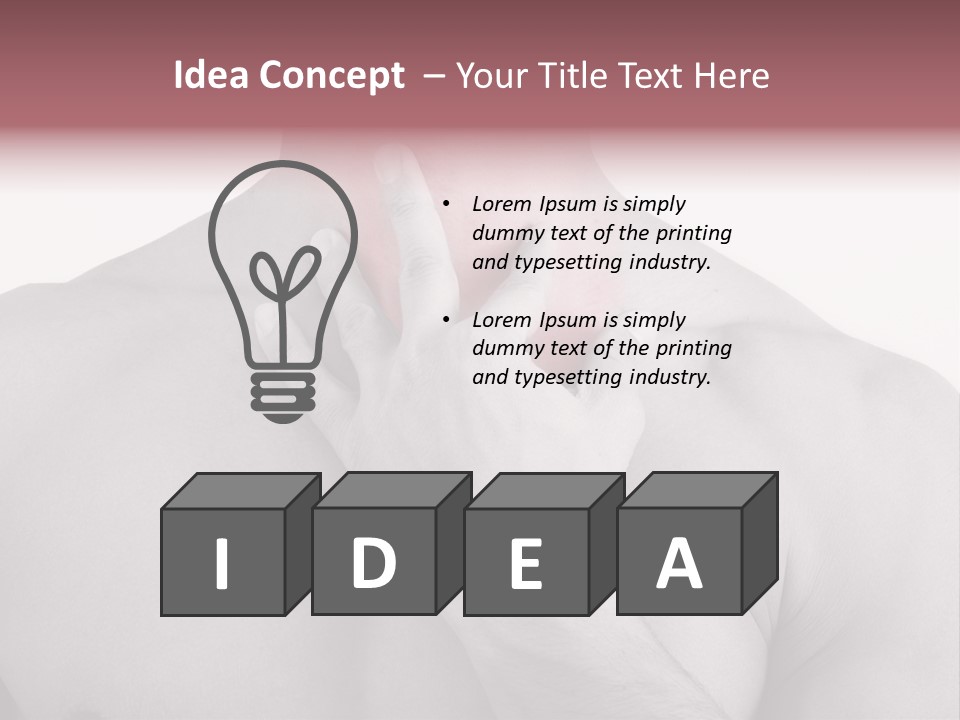 A Man Holding His Neck In Pain PowerPoint Template