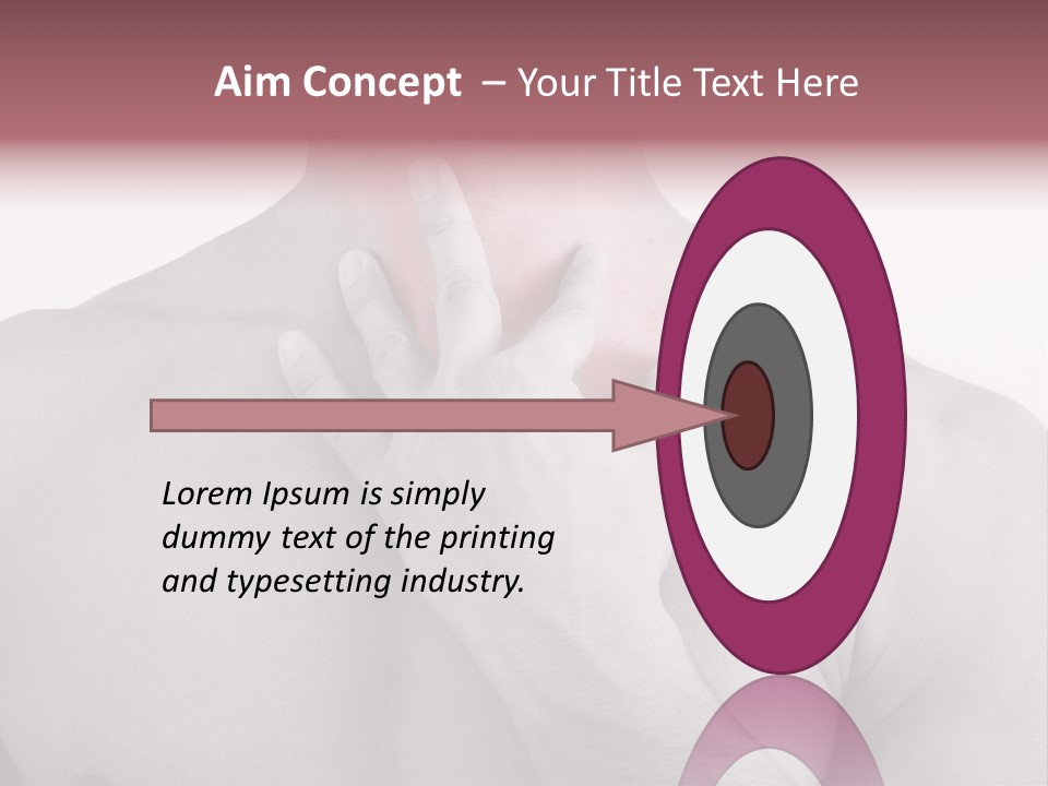 A Man Holding His Neck In Pain PowerPoint Template