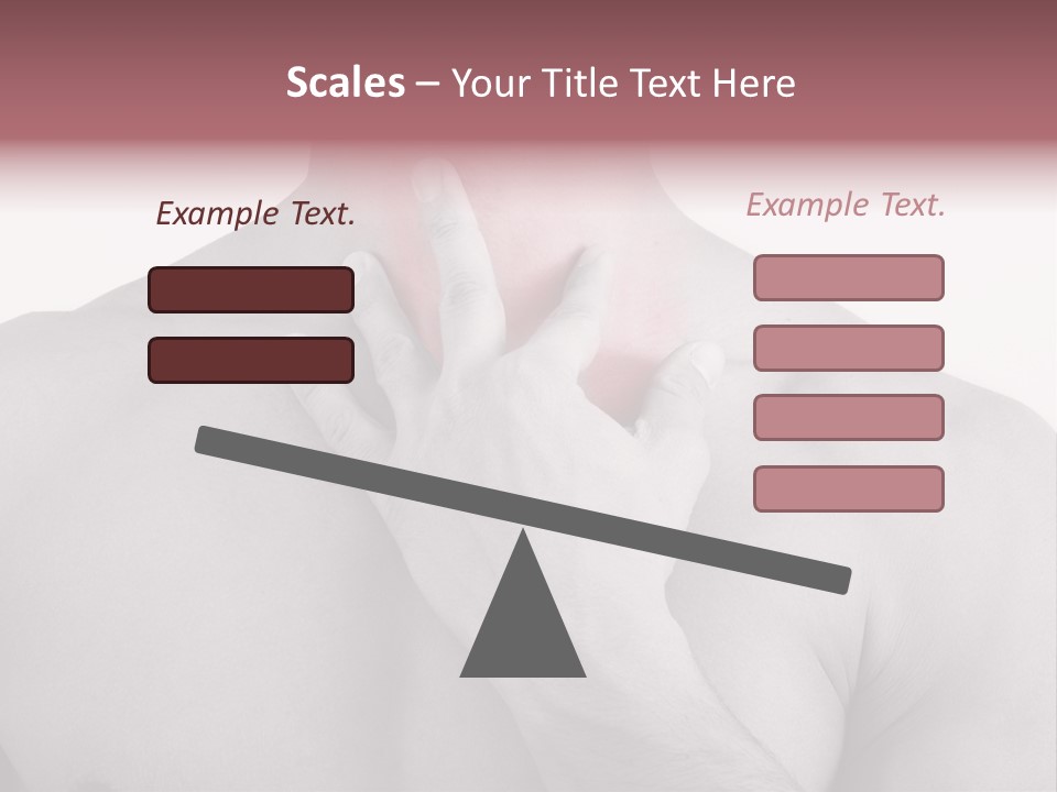 A Man Holding His Neck In Pain PowerPoint Template