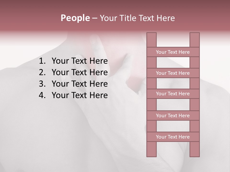 A Man Holding His Neck In Pain PowerPoint Template