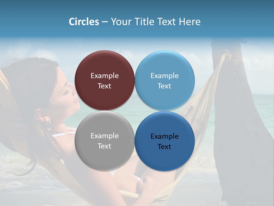 A Woman Laying In A Hammock On The Beach PowerPoint Template