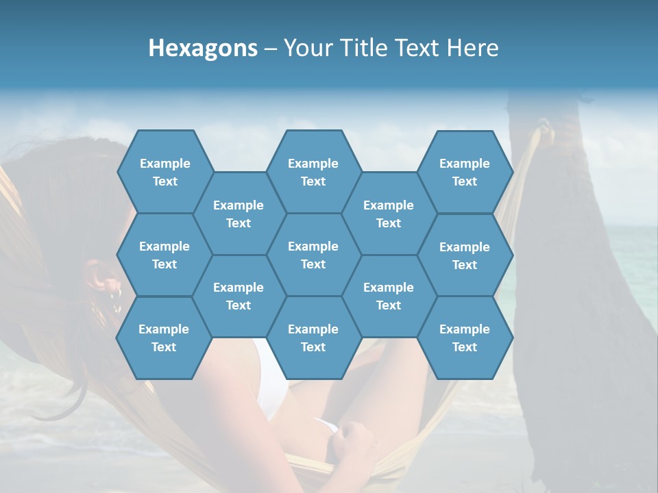 A Woman Laying In A Hammock On The Beach PowerPoint Template