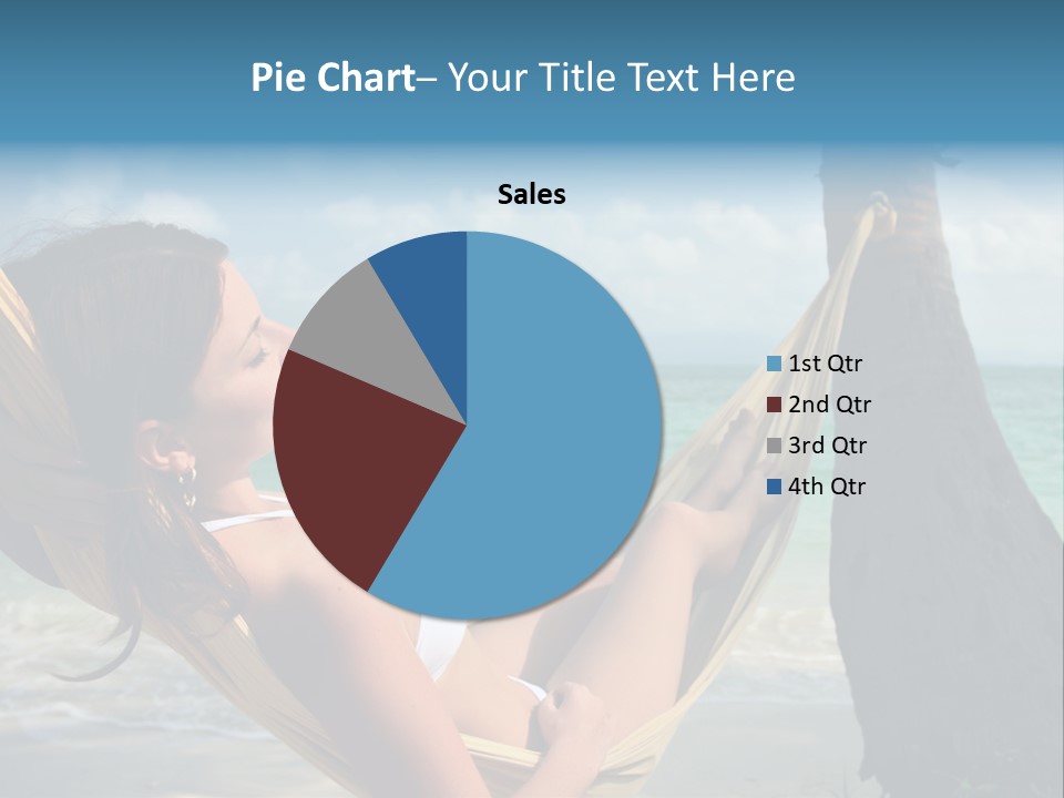 A Woman Laying In A Hammock On The Beach PowerPoint Template