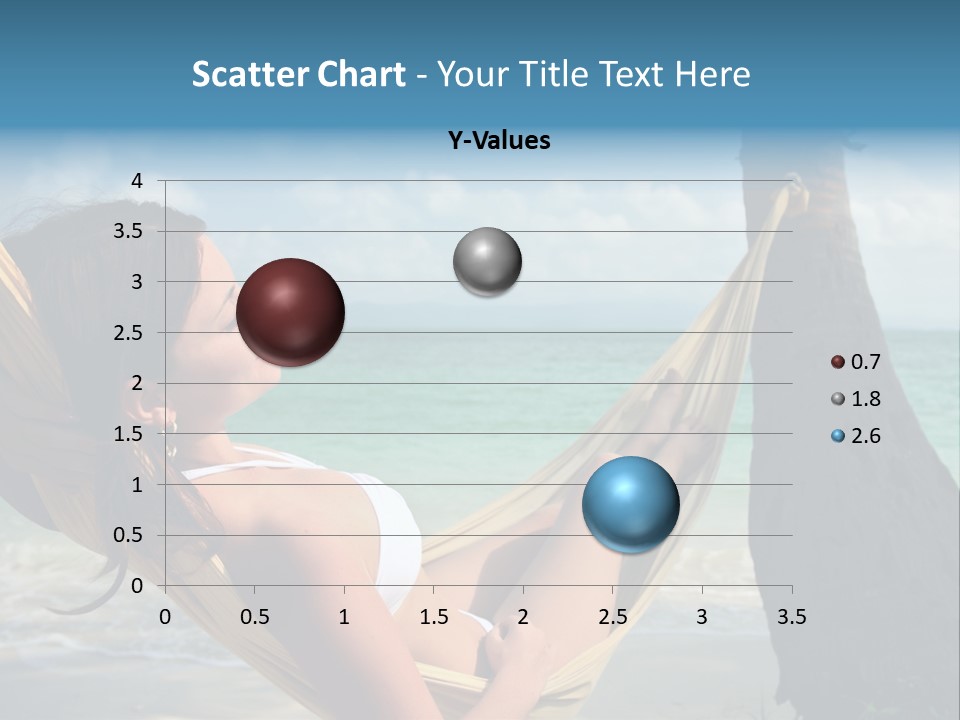 A Woman Laying In A Hammock On The Beach PowerPoint Template