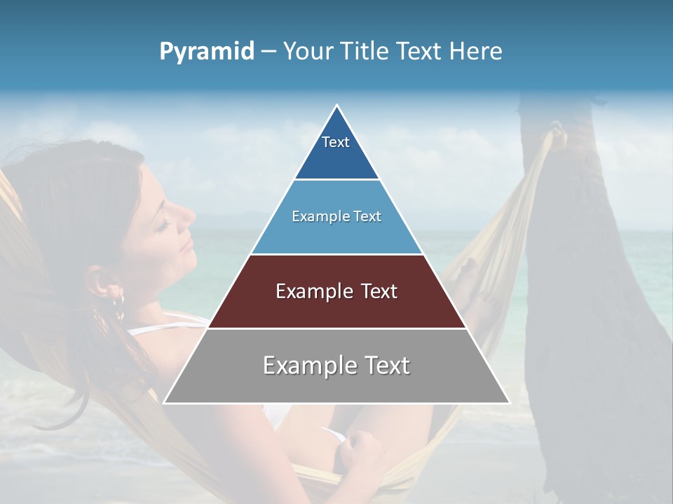 A Woman Laying In A Hammock On The Beach PowerPoint Template