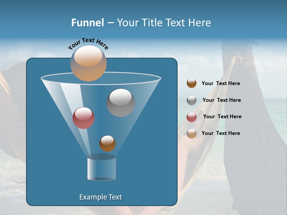 A Woman Laying In A Hammock On The Beach PowerPoint Template