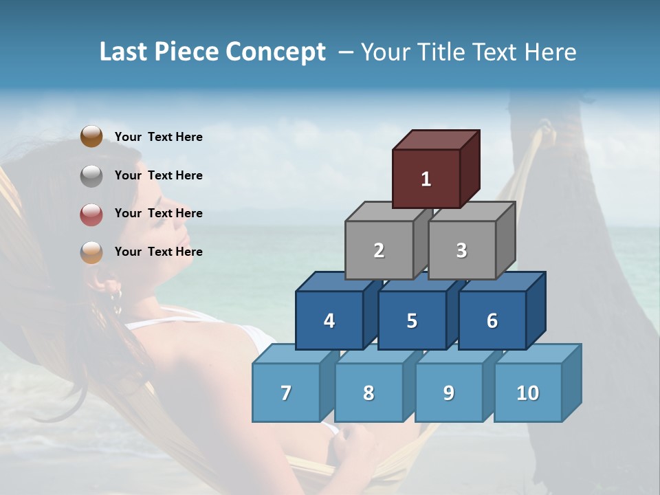 A Woman Laying In A Hammock On The Beach PowerPoint Template