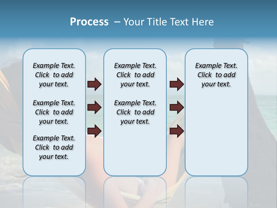 A Woman Laying In A Hammock On The Beach PowerPoint Template