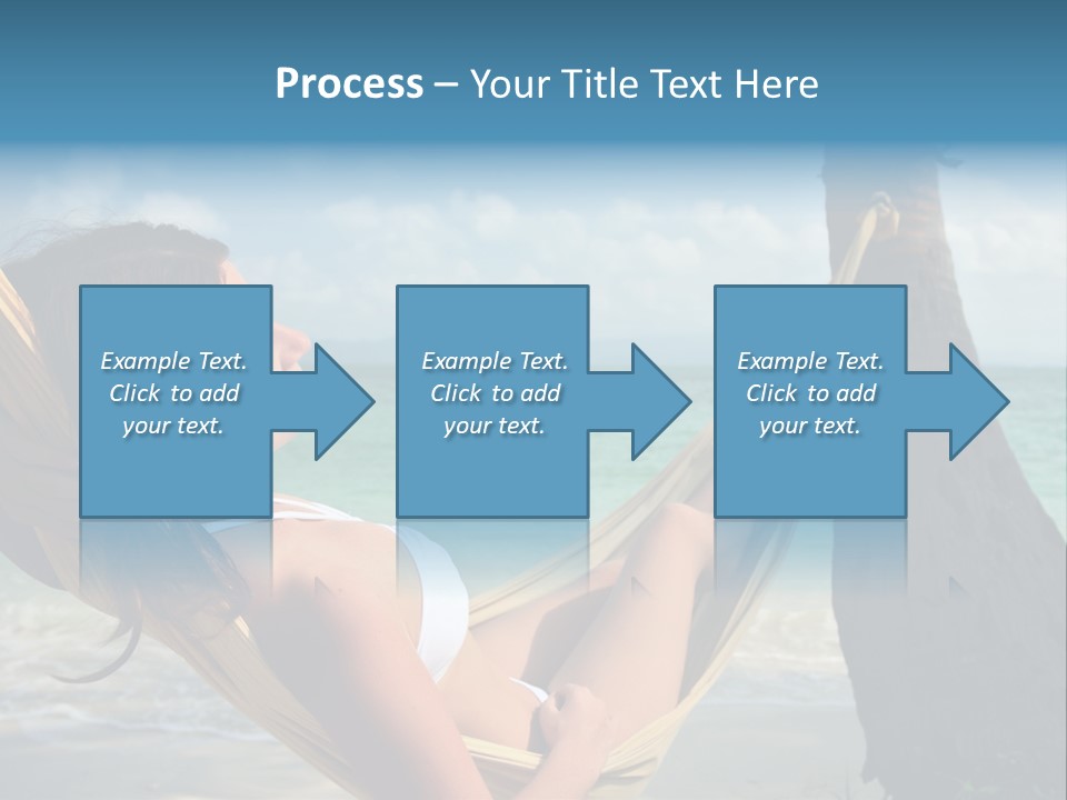 A Woman Laying In A Hammock On The Beach PowerPoint Template