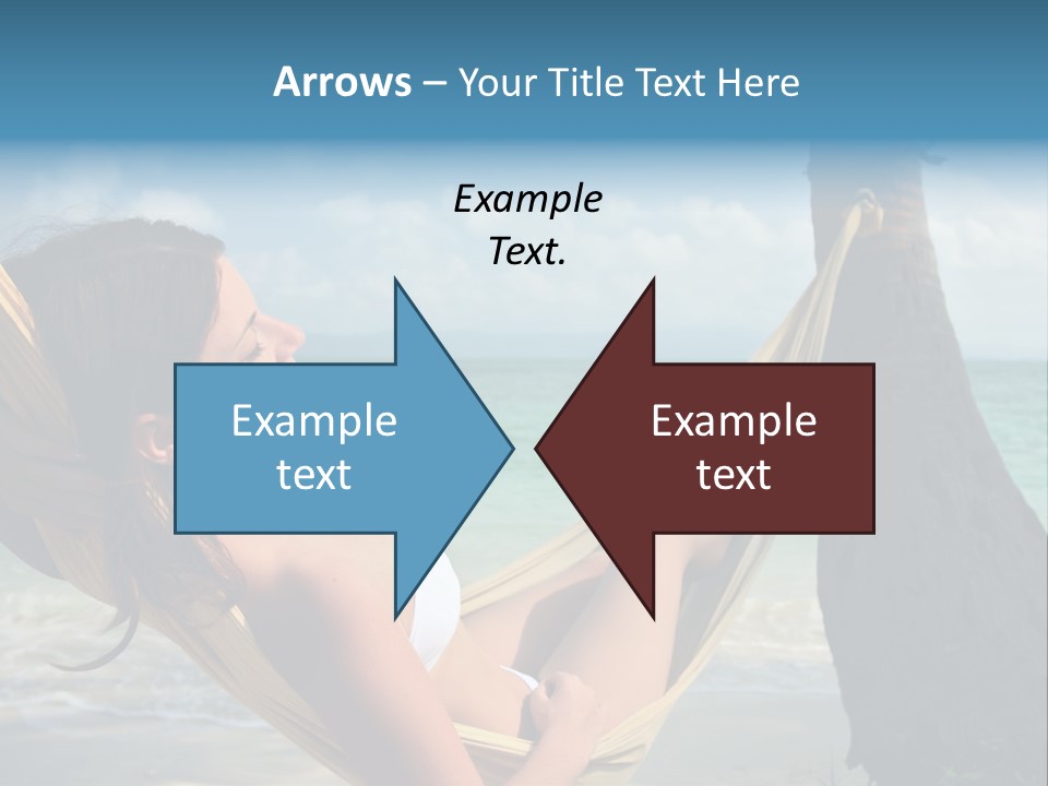 A Woman Laying In A Hammock On The Beach PowerPoint Template