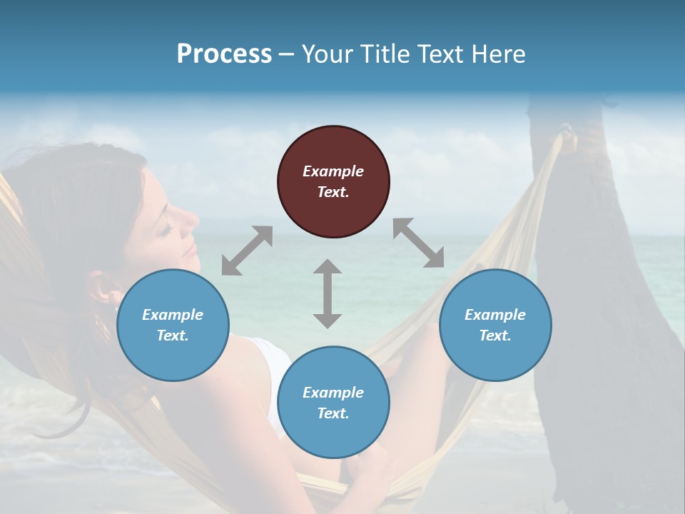 A Woman Laying In A Hammock On The Beach PowerPoint Template