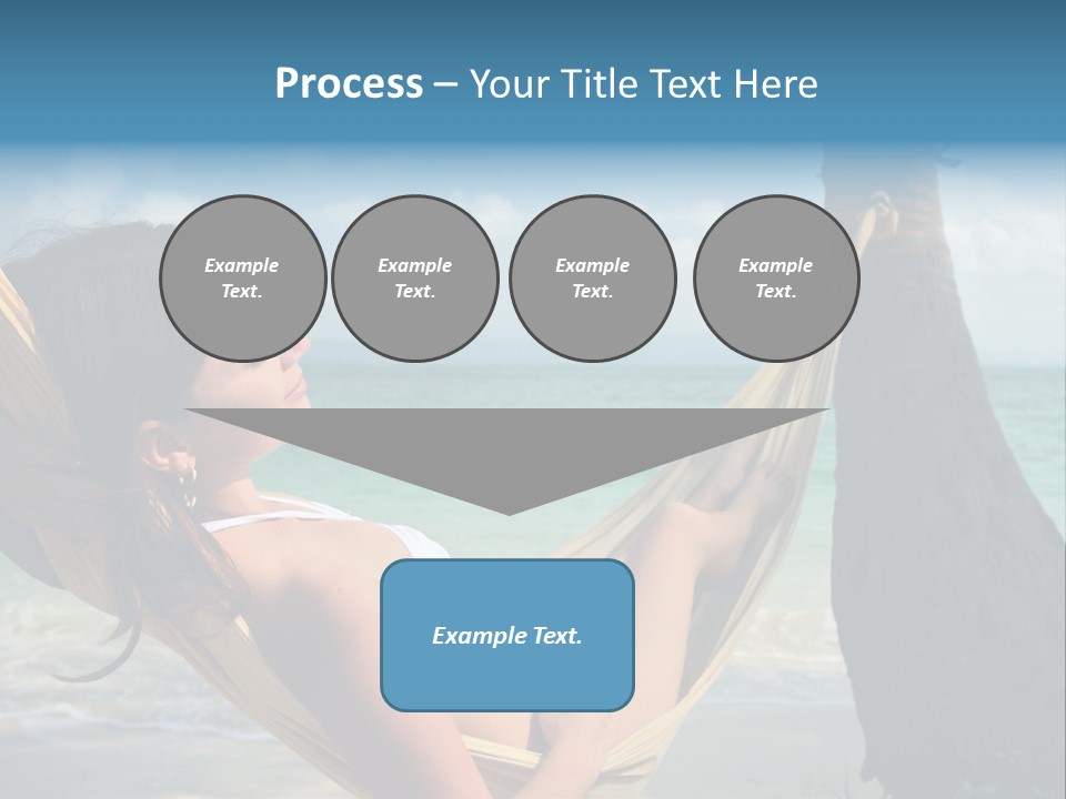 A Woman Laying In A Hammock On The Beach PowerPoint Template