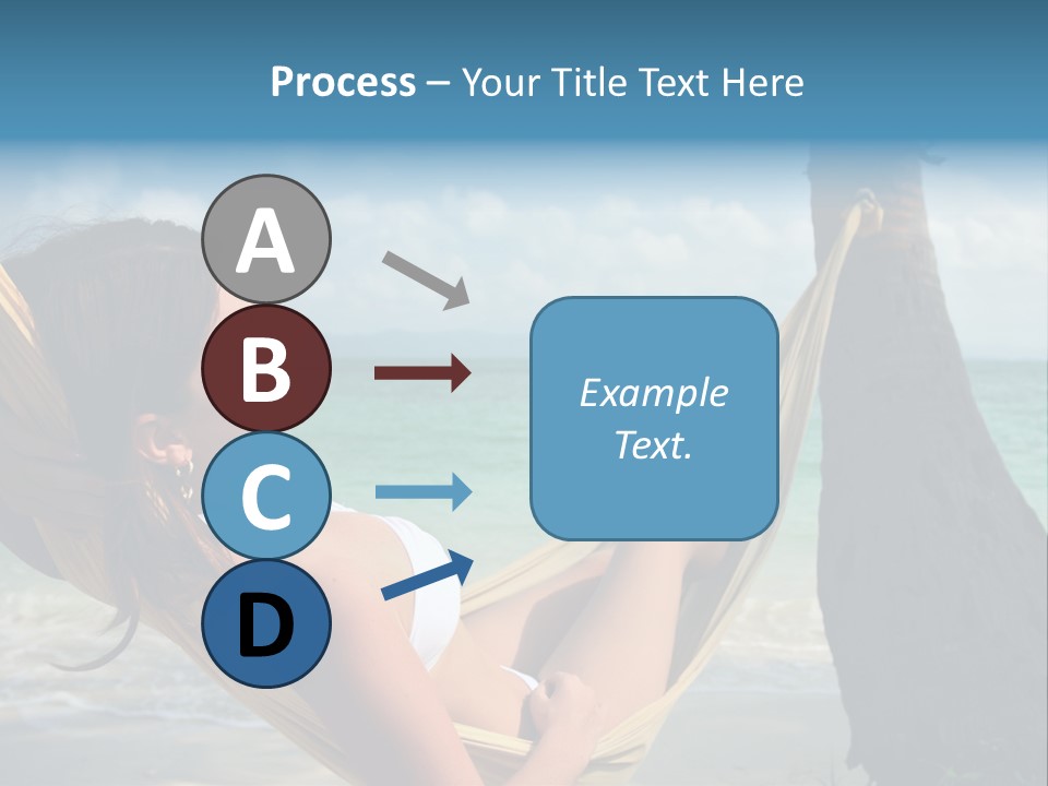 A Woman Laying In A Hammock On The Beach PowerPoint Template