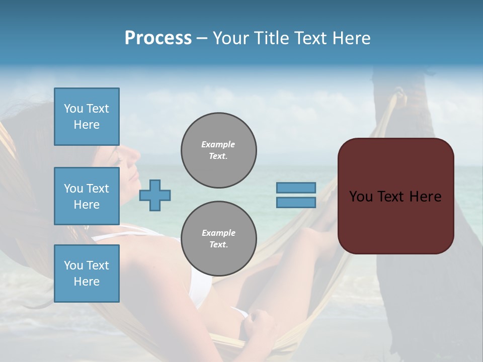 A Woman Laying In A Hammock On The Beach PowerPoint Template