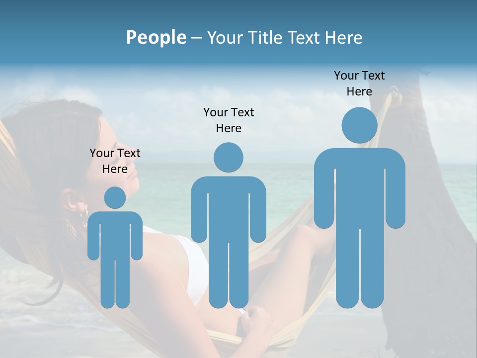 A Woman Laying In A Hammock On The Beach PowerPoint Template