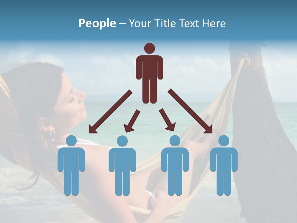 A Woman Laying In A Hammock On The Beach PowerPoint Template