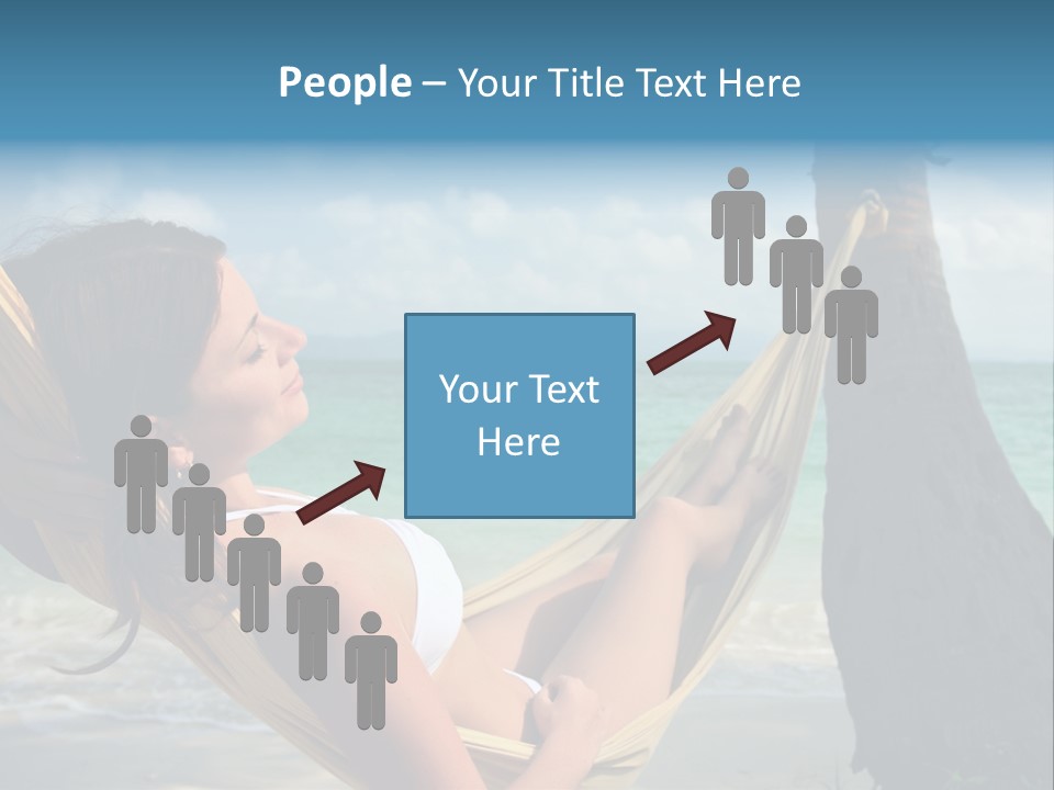 A Woman Laying In A Hammock On The Beach PowerPoint Template