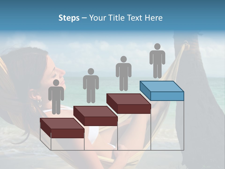 A Woman Laying In A Hammock On The Beach PowerPoint Template