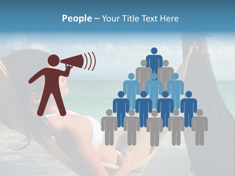 A Woman Laying In A Hammock On The Beach PowerPoint Template