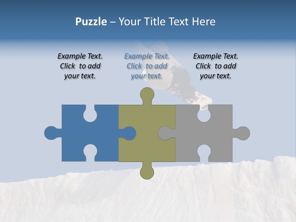 A Snowboarder In The Air Doing A Trick PowerPoint Template