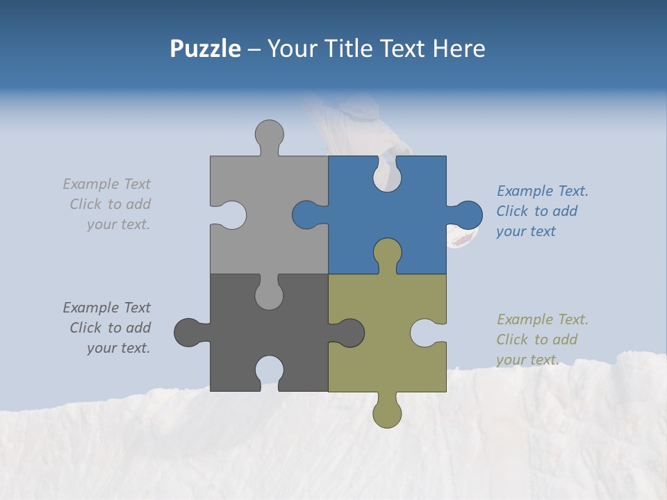 A Snowboarder In The Air Doing A Trick PowerPoint Template