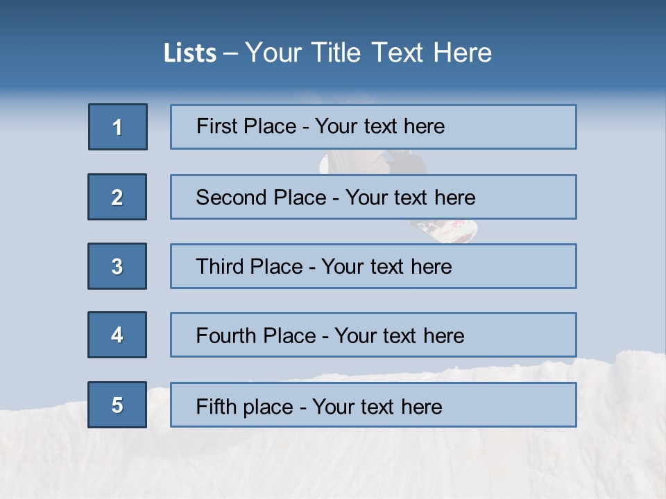 A Snowboarder In The Air Doing A Trick PowerPoint Template