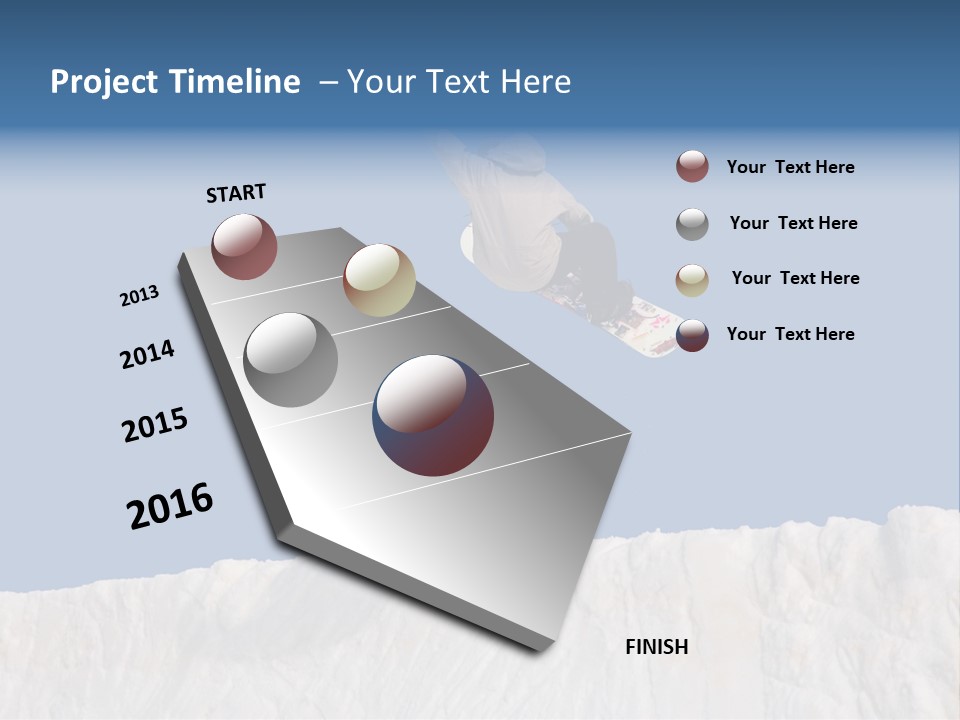 A Snowboarder In The Air Doing A Trick PowerPoint Template