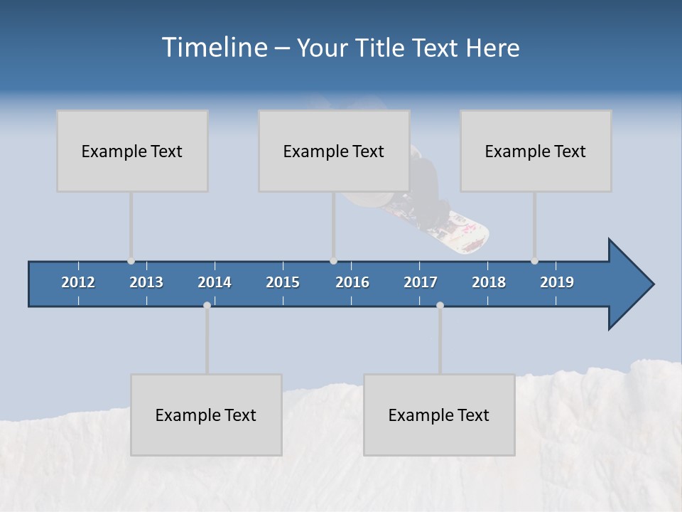 A Snowboarder In The Air Doing A Trick PowerPoint Template