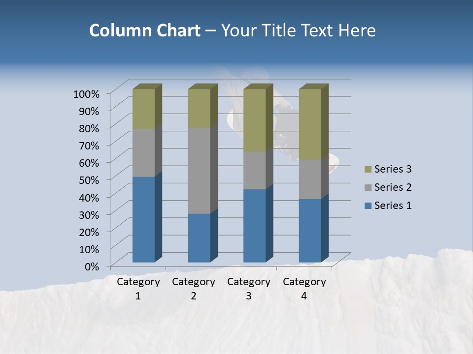A Snowboarder In The Air Doing A Trick PowerPoint Template
