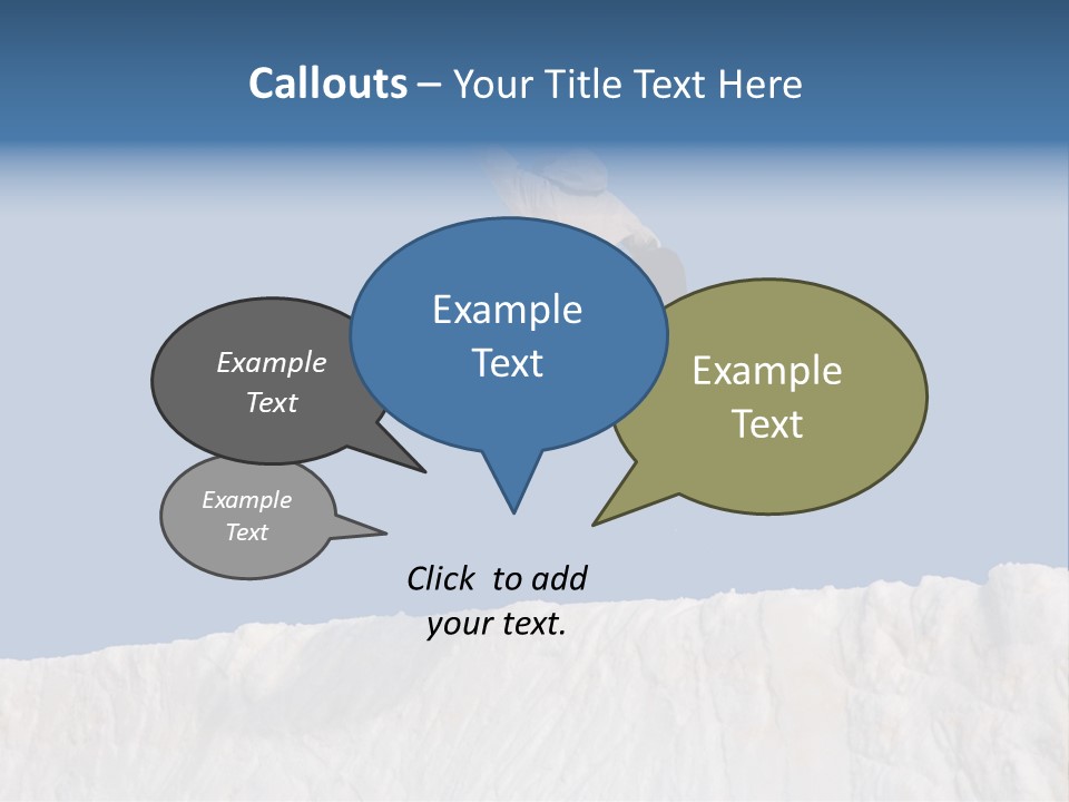A Snowboarder In The Air Doing A Trick PowerPoint Template