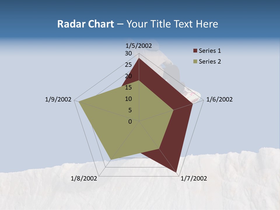 A Snowboarder In The Air Doing A Trick PowerPoint Template