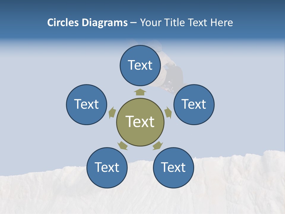 A Snowboarder In The Air Doing A Trick PowerPoint Template