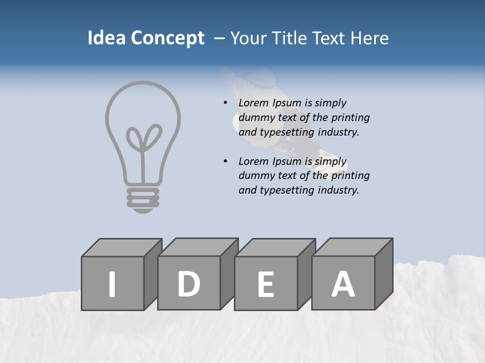 A Snowboarder In The Air Doing A Trick PowerPoint Template