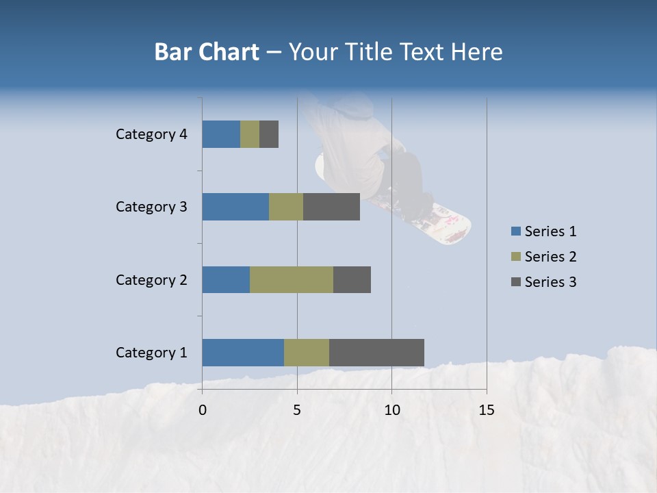 A Snowboarder In The Air Doing A Trick PowerPoint Template