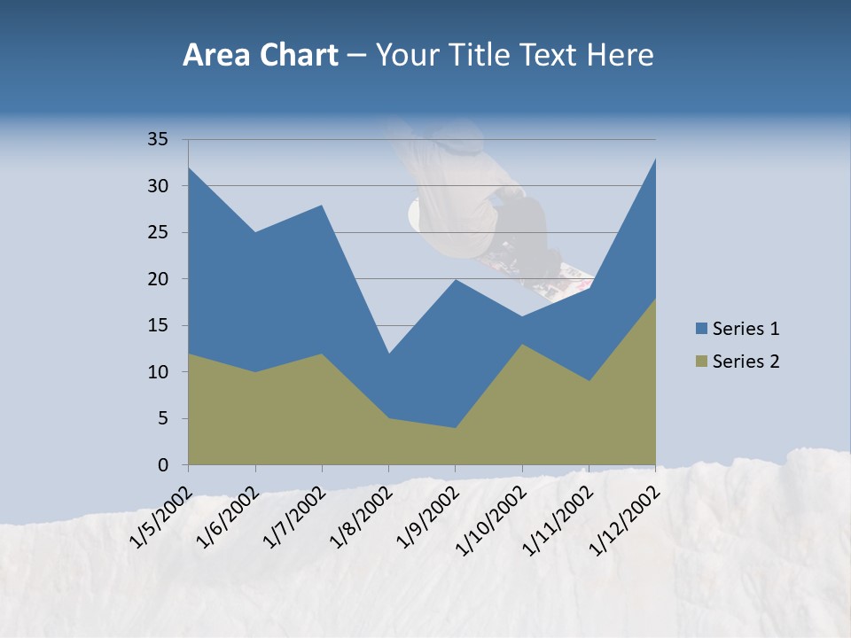 A Snowboarder In The Air Doing A Trick PowerPoint Template