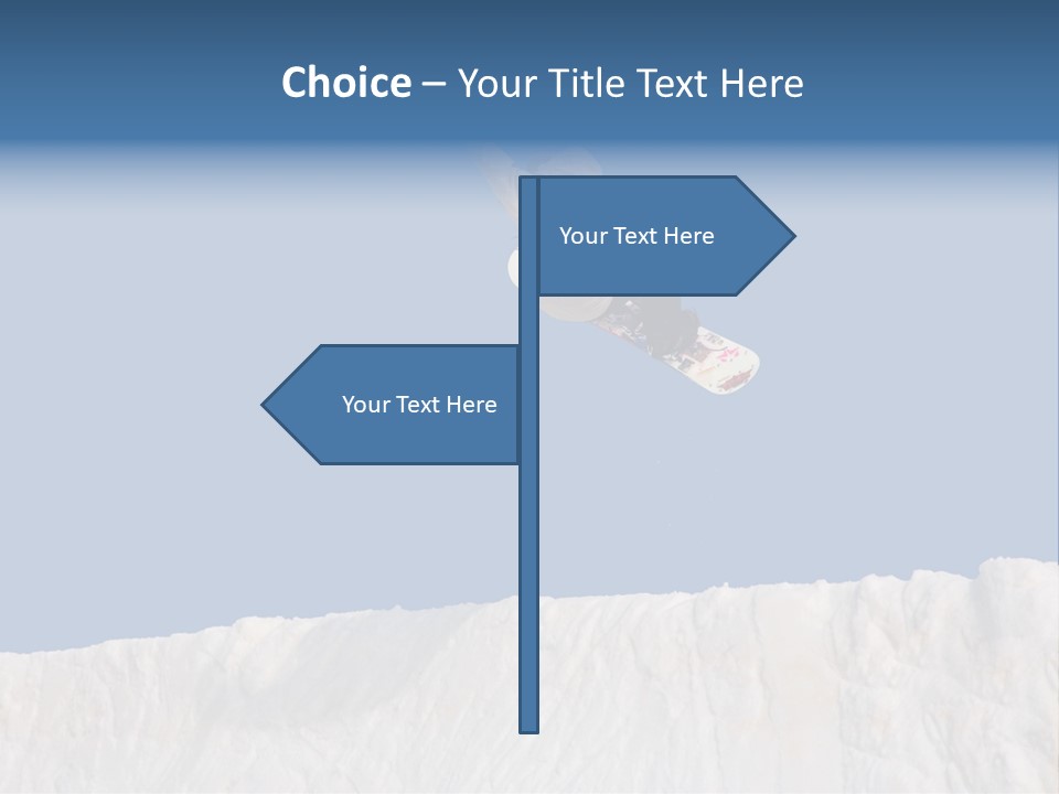 A Snowboarder In The Air Doing A Trick PowerPoint Template