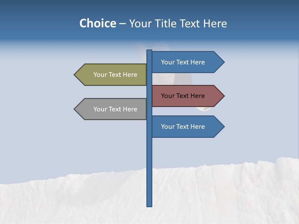 A Snowboarder In The Air Doing A Trick PowerPoint Template