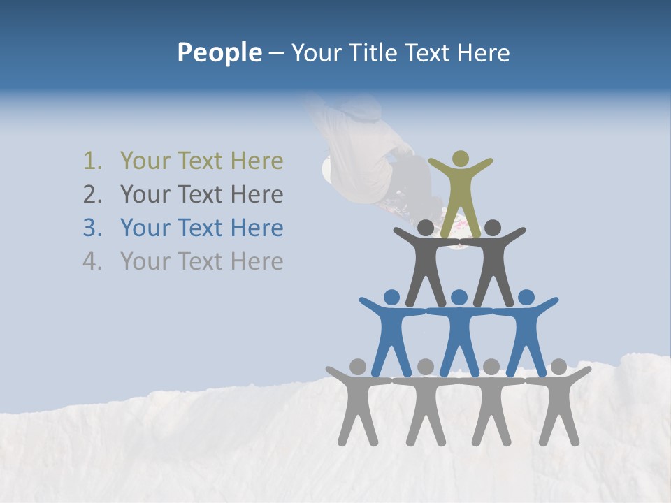 A Snowboarder In The Air Doing A Trick PowerPoint Template