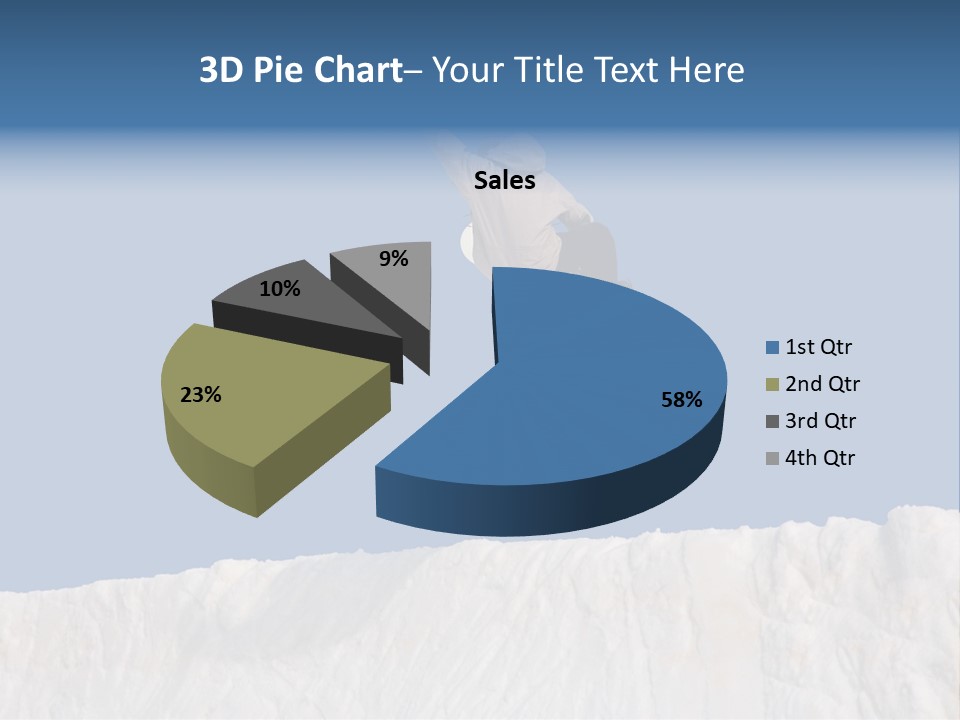 A Snowboarder In The Air Doing A Trick PowerPoint Template