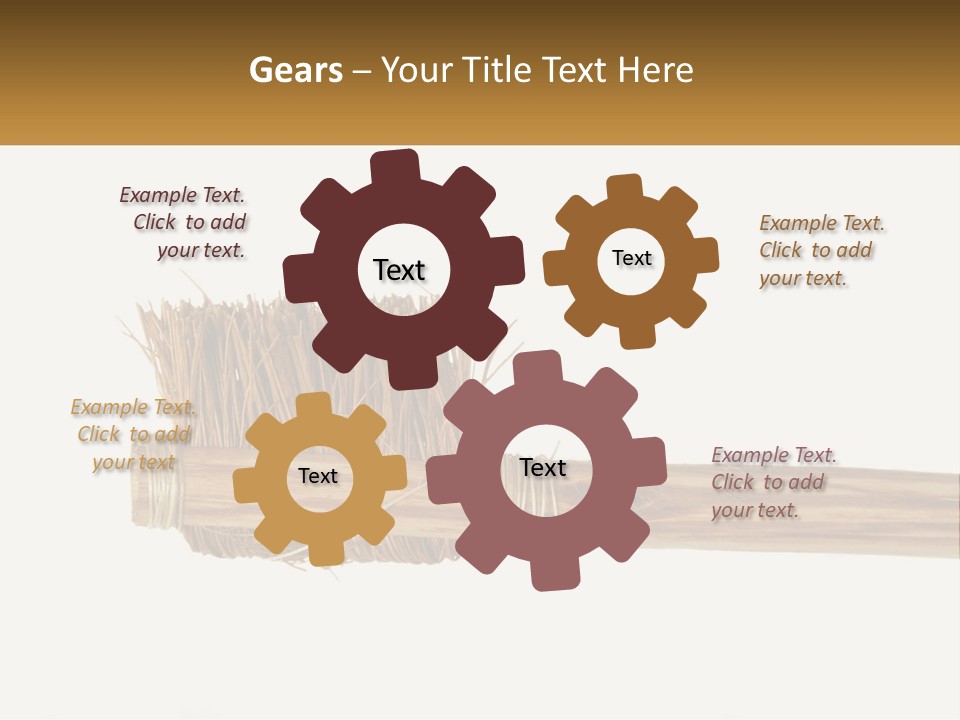 Toiletries Brush Worn PowerPoint Template