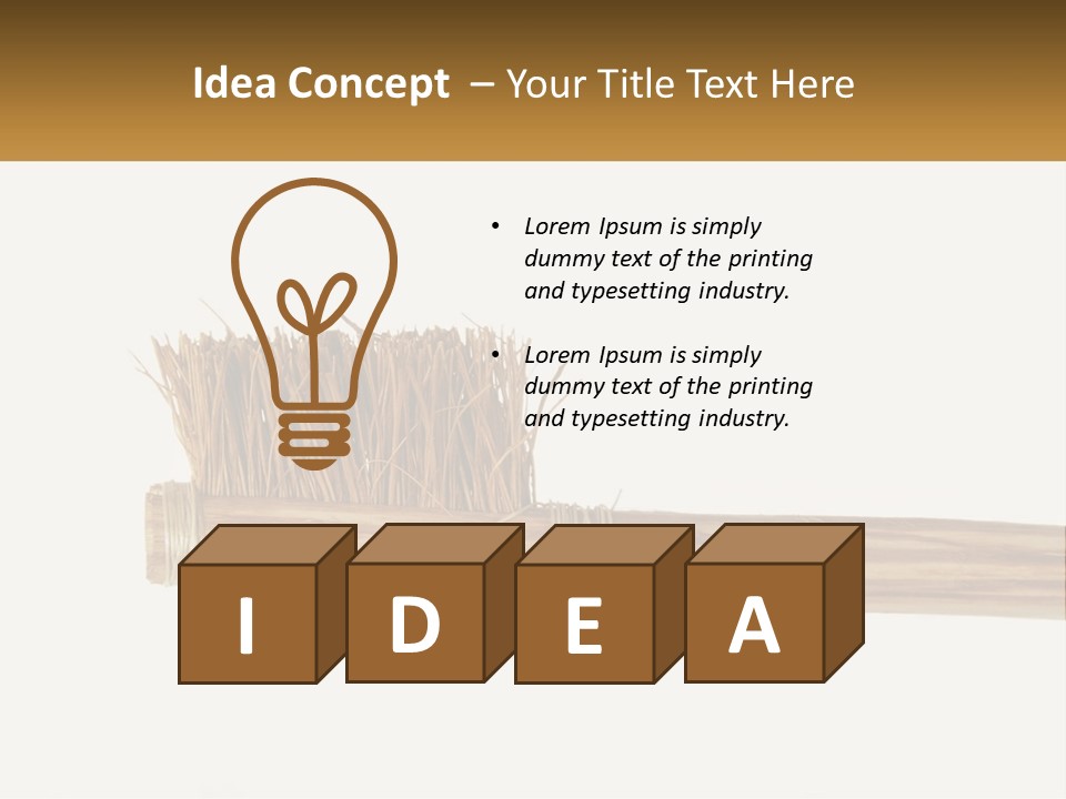 Toiletries Brush Worn PowerPoint Template