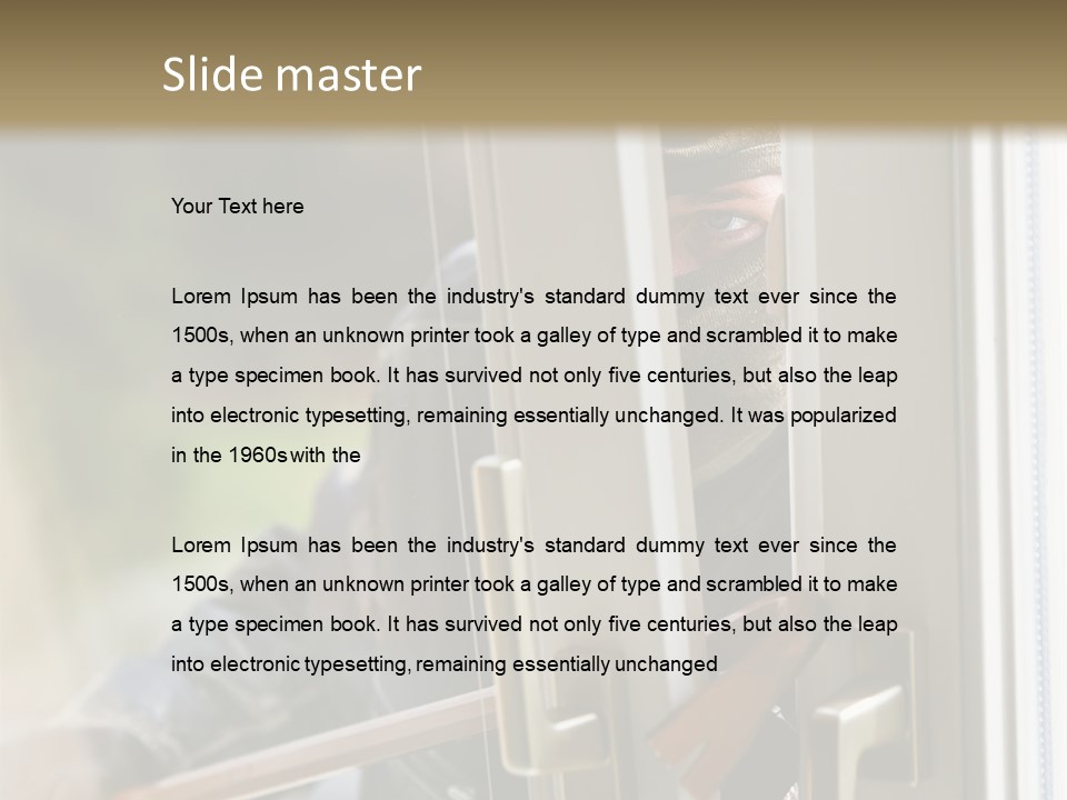 Property Face Burglary PowerPoint Template