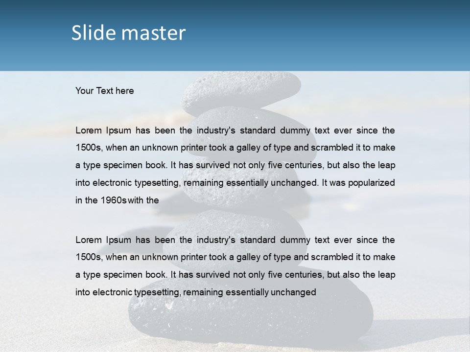 Water Meditation Outdoors PowerPoint Template