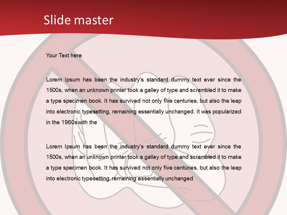 Victory Human Silhouette PowerPoint Template