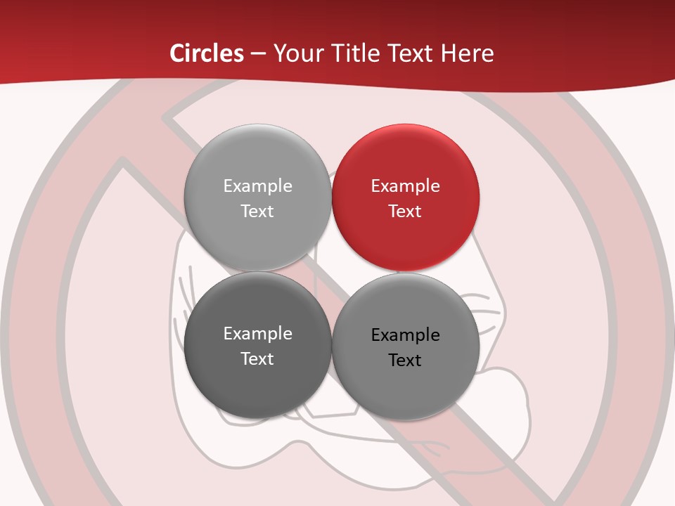 Victory Human Silhouette PowerPoint Template